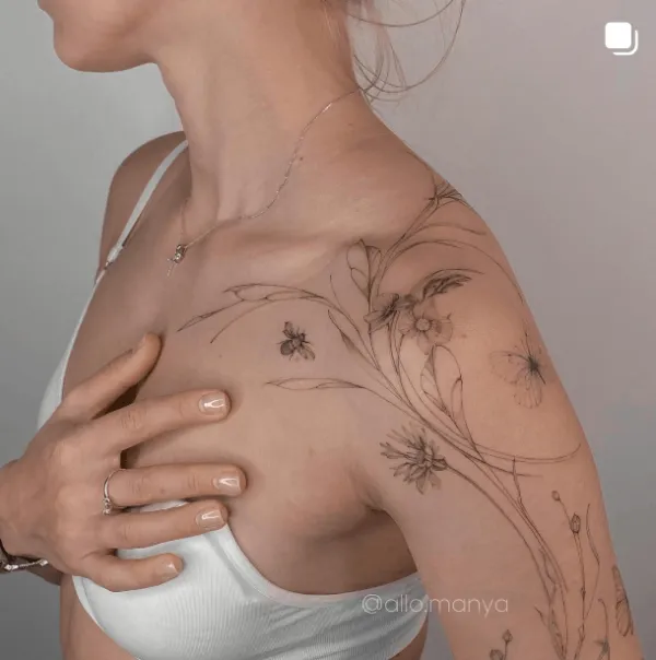 allo.manya, Guest Artist bei True Canvas Wien – Fineline / One Line / Tiny Tattoos / Schriftzüge, Concept Art / Geometrisch