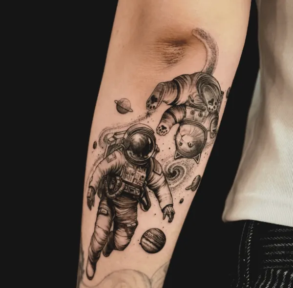 ik_tatz, Guest Artist bei True Canvas Wien – Realismus – Black & Grey, Concept Art / Geometrisch