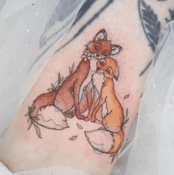 its_yellowoon, Guest Artist bei True Canvas Wien – Fineline / One Line / Tiny Tattoos / Schriftzüge, Watercolor / Brush Strokes, Anime / Manga / Cartoon
