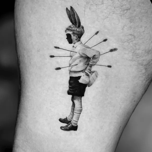 kx_tattoo, Guest Artist bei True Canvas Wien – Realismus – Black & Grey, Concept Art / Geometrisch