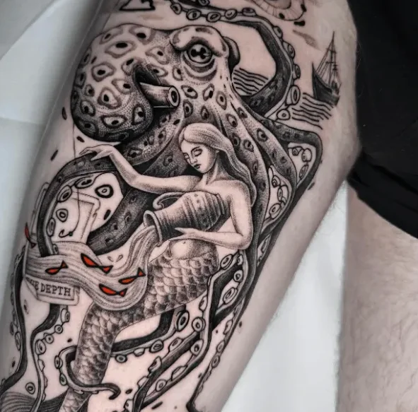 la__gatta, Guest Artist bei True Canvas Wien – Realismus – Farbe, Realismus – Black & Grey, Dotwork