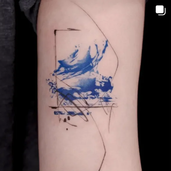 noey.head.tattoo, Guest Artist bei True Canvas Wien – Watercolor / Brush Strokes