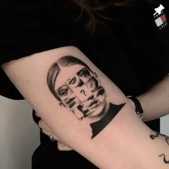 paulina_bz, Guest Artist bei True Canvas Wien – Realismus – Black & Grey, Surrealismus / Double Exposure
