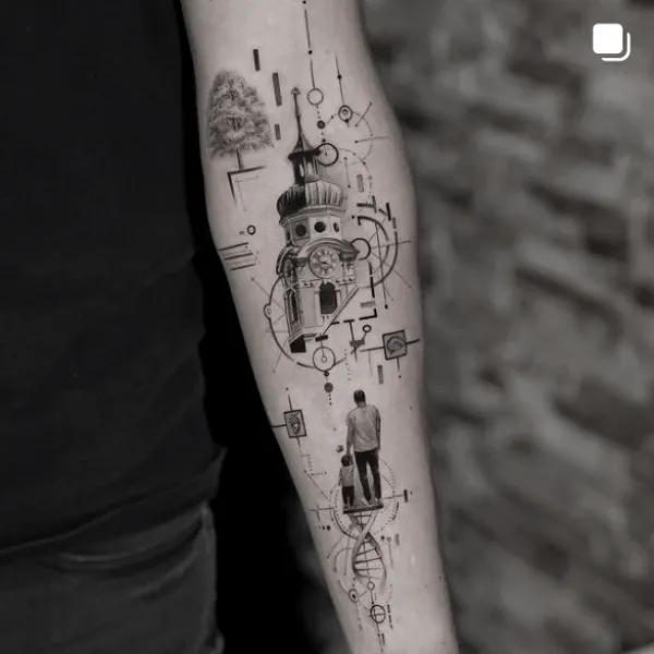 tiago__dot, Guest Artist bei True Canvas Wien – Realismus – Black & Grey, Concept Art / Geometrisch