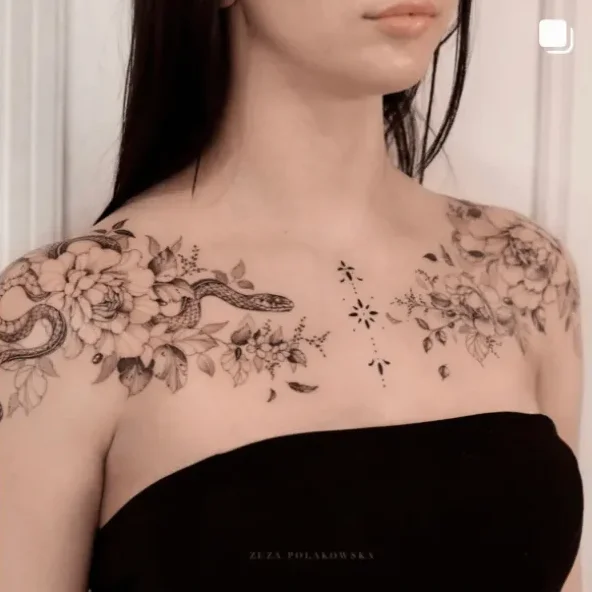 zuzapolakowska, Guest Artist bei True Canvas Wien – Floral / Botanisch, Fineline / One Line / Tiny Tattoos / Schriftzüge
